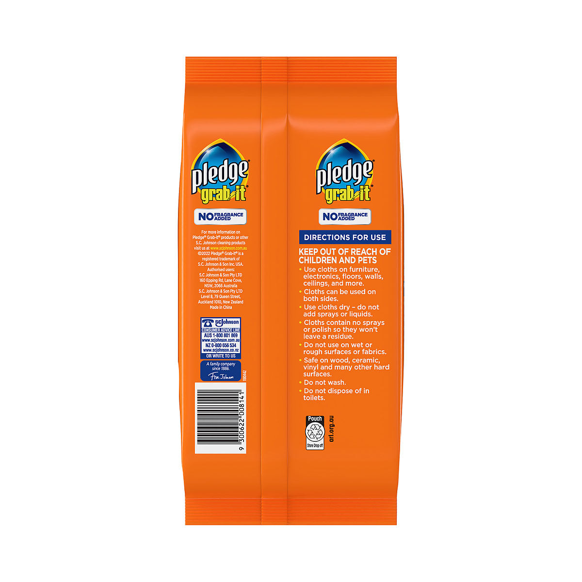 Pledge Grab It Electrostatic Cloths 20pk