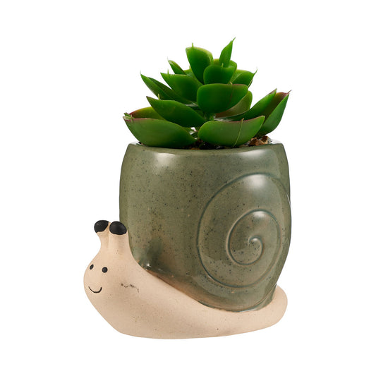 Novelty Faux Succulent Fox/Snail
