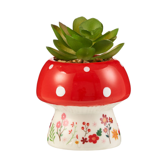 Novelty Faux Succulent Fox/Toadstool