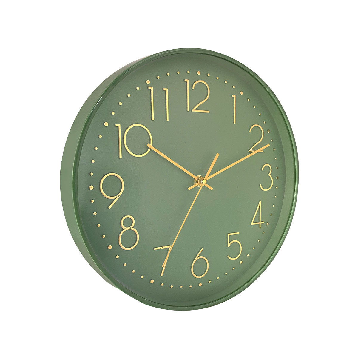 Green/Gold Clock 30cm