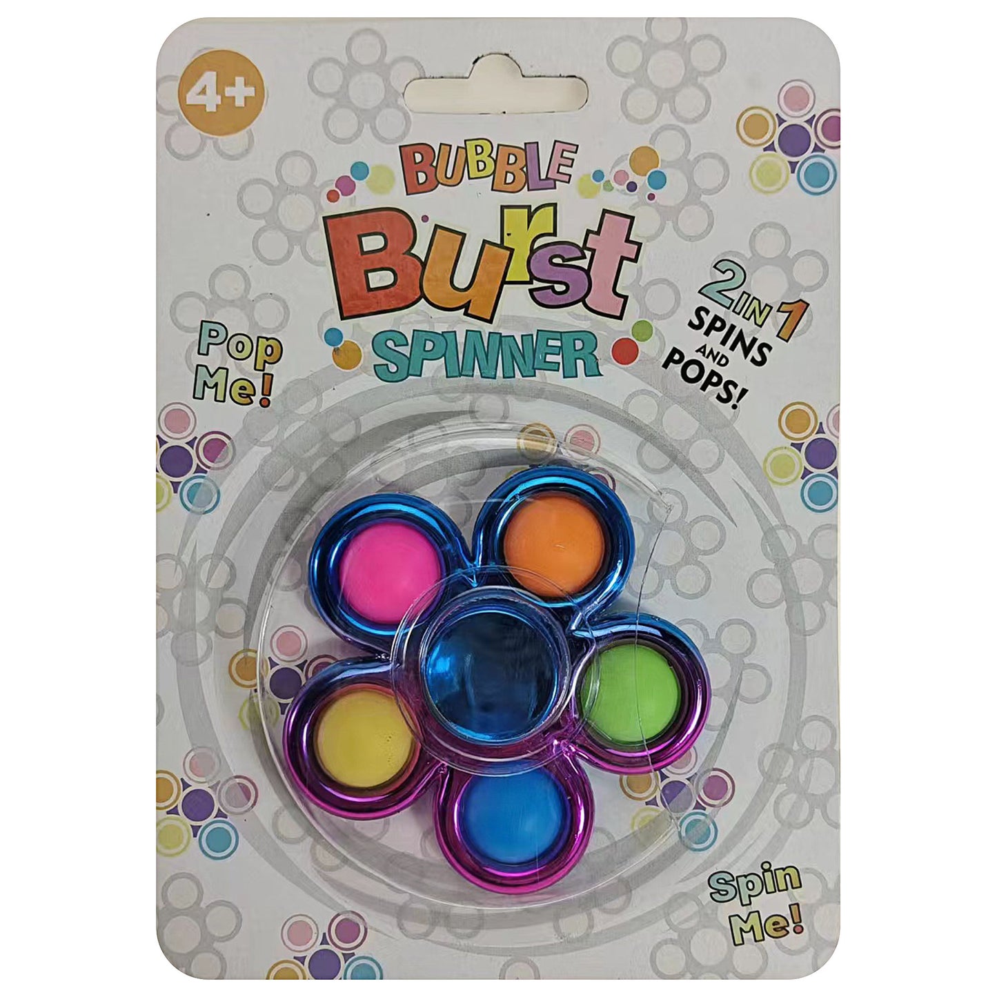 Bubble Burst Spinner Metallic Fidget
