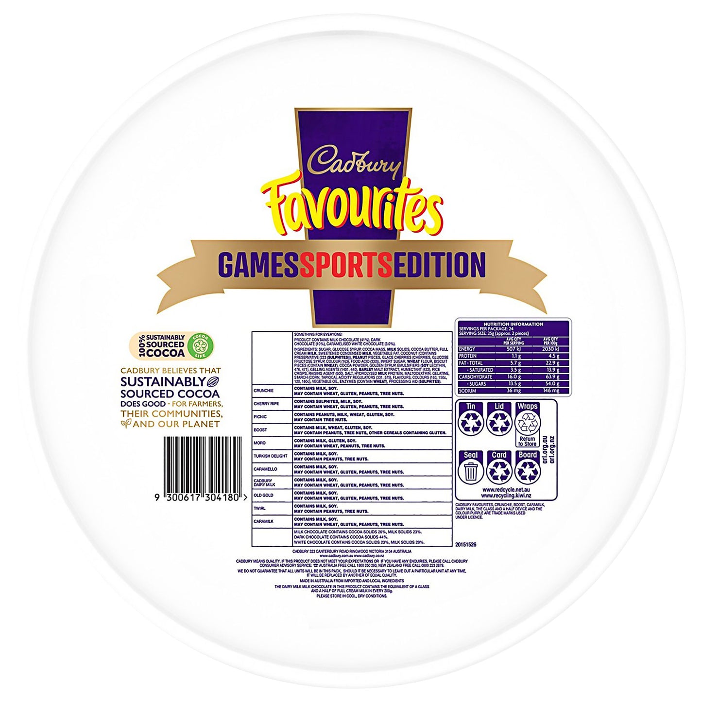 Cadbury Favourites Games Tin 600g