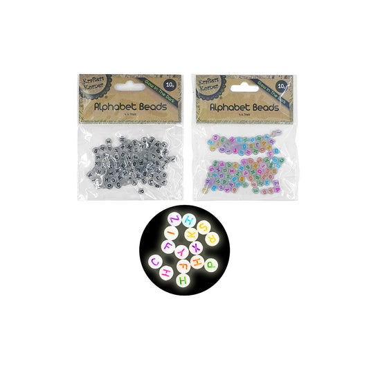 Glow Beads Alphabets Assorted