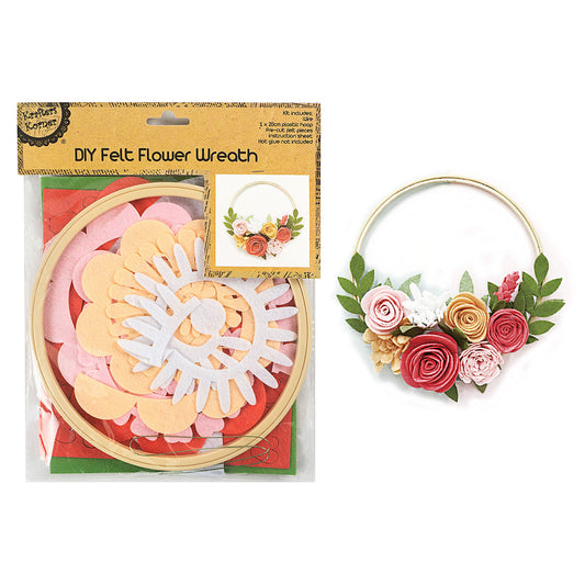 DIY Felt Flower Wreath