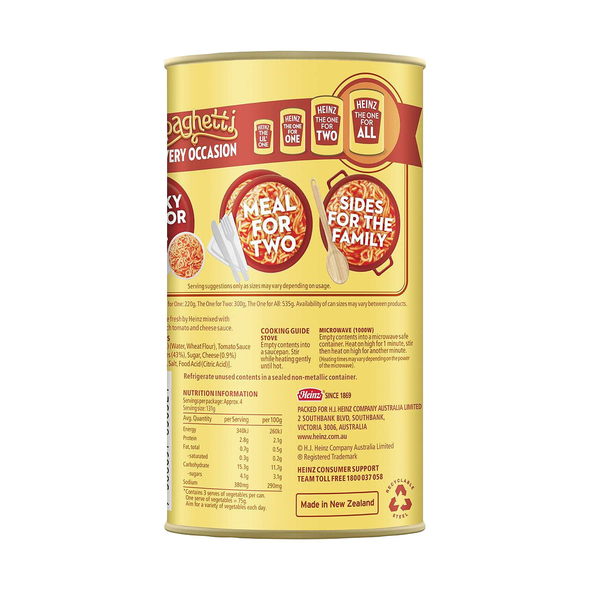 Heinz Spaghetti Extra Cheesey 535g