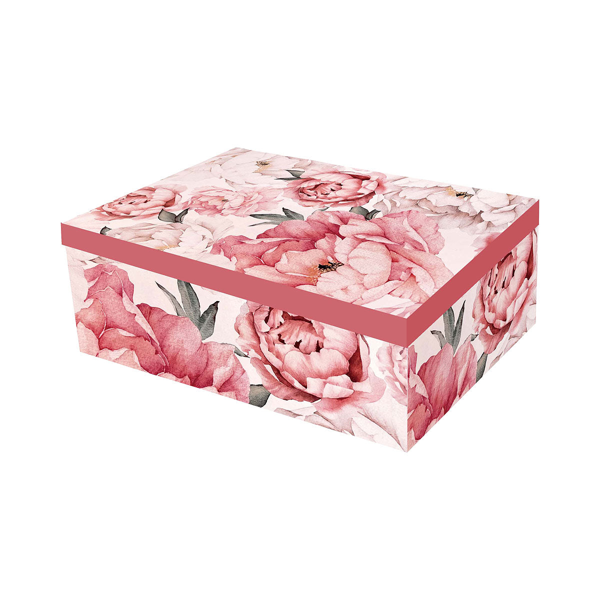 Gift Box Peony Rectangle 17x12x7.4cm