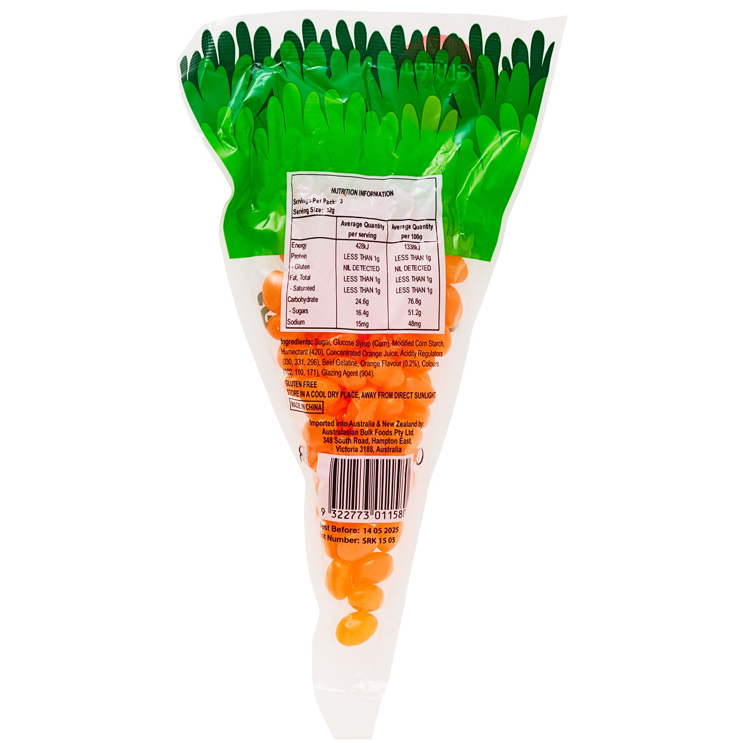 Carrot Shape Jelly Beans 96g