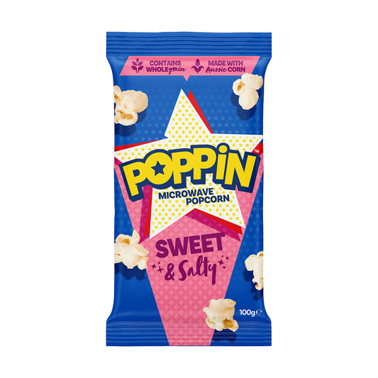 Poppin Microwave Popcorn Sweet & Salty 100g