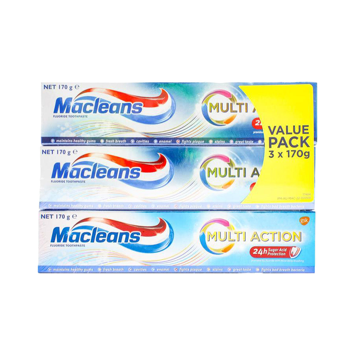 Macleans Toothpaste Multi 170g 3pk