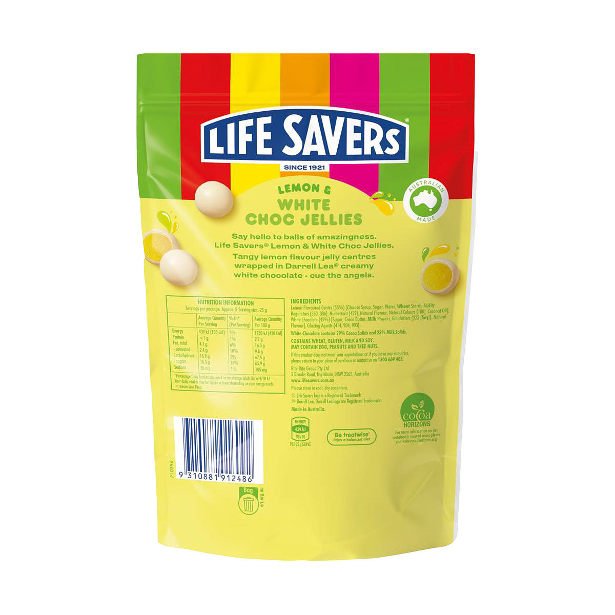 Life Savers Lemon & White Choc Jellies 120g