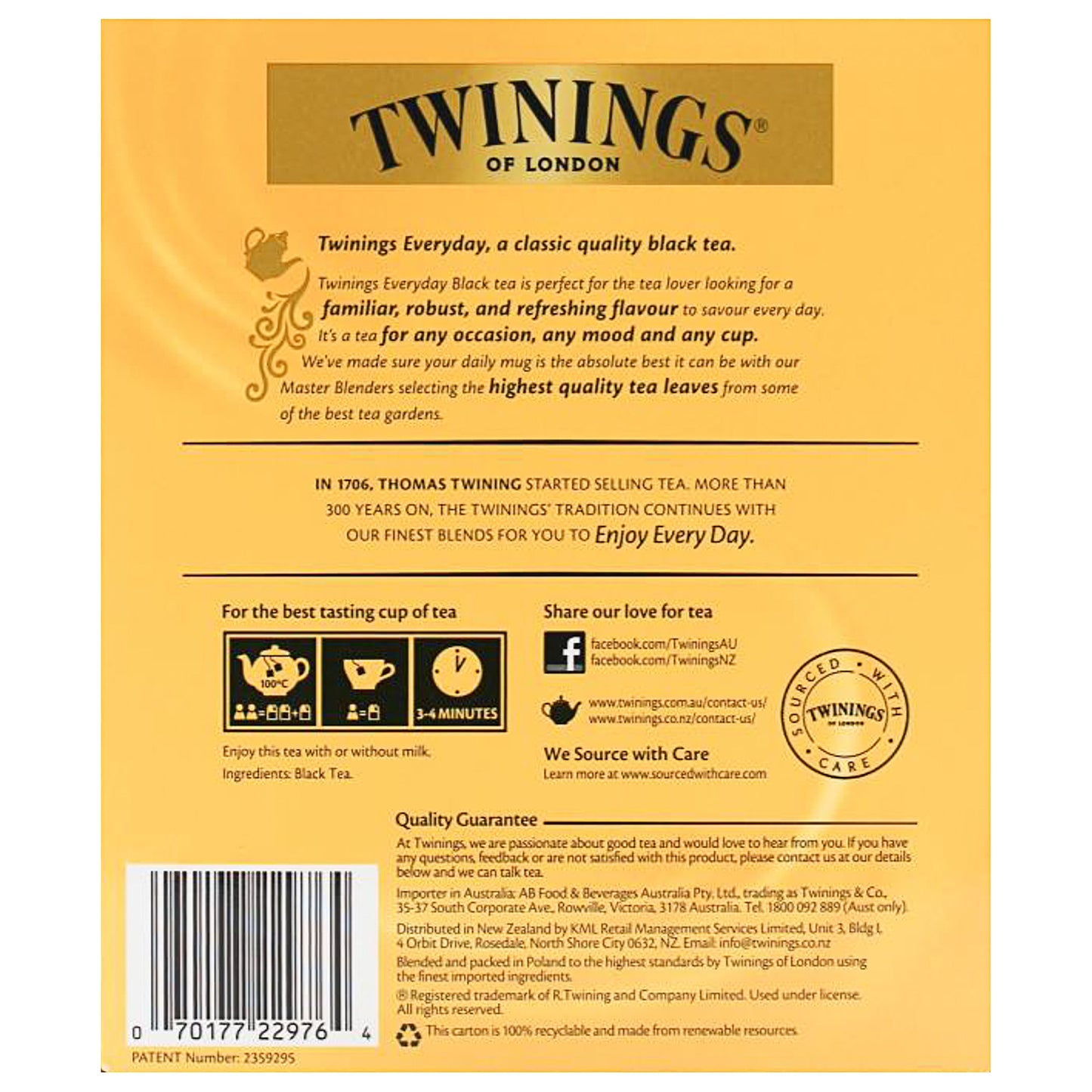 Twinings Everyday Black 100pk