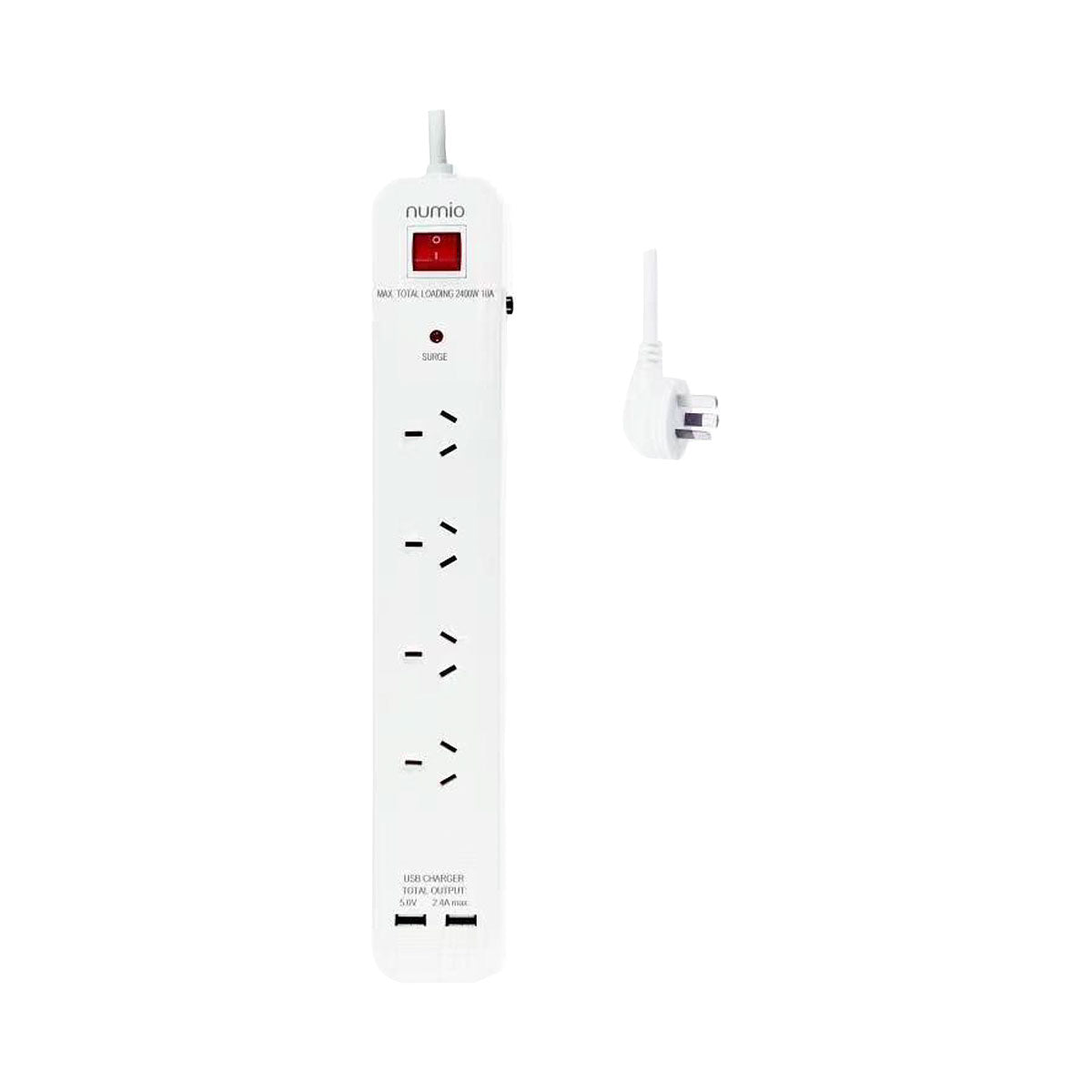 Numio Power Board 4 Outlet With 2 USB