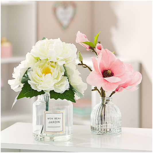 French Faux Bouquet In Vase Assorted