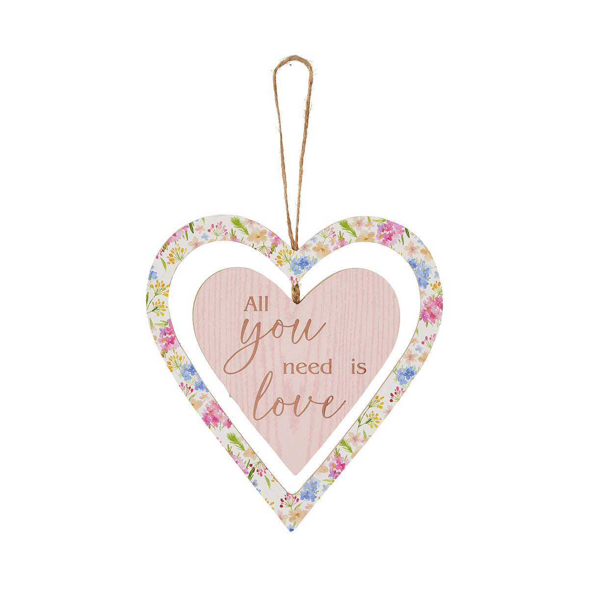 Hanging Plaque Heart Full/All You Need