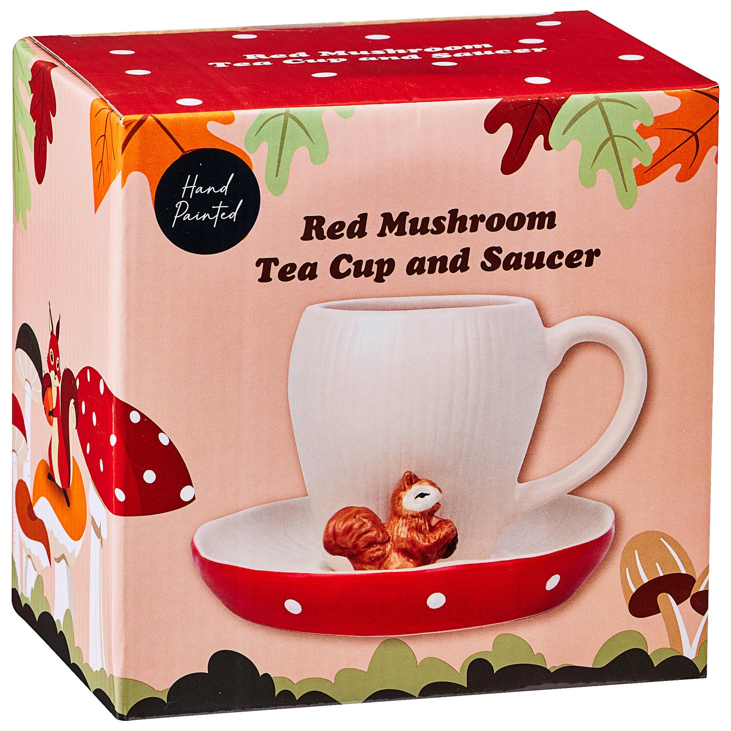 Red Mushroom Tea Cup & Saucer