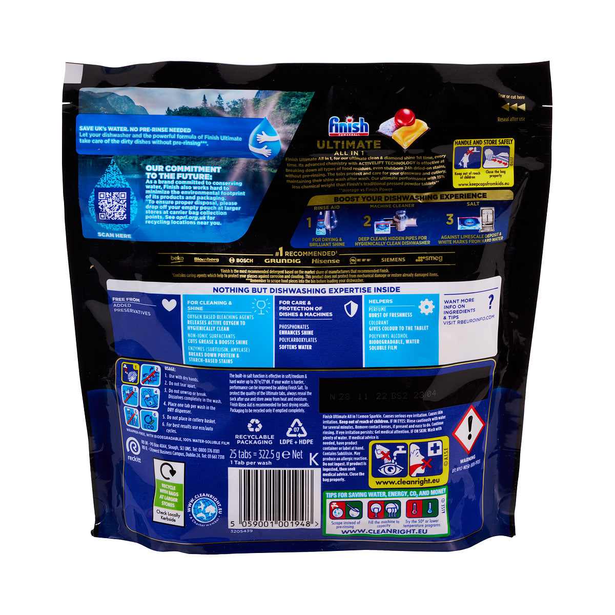 Finish Tablet Ultimate All-in-1 Lemon 25pk