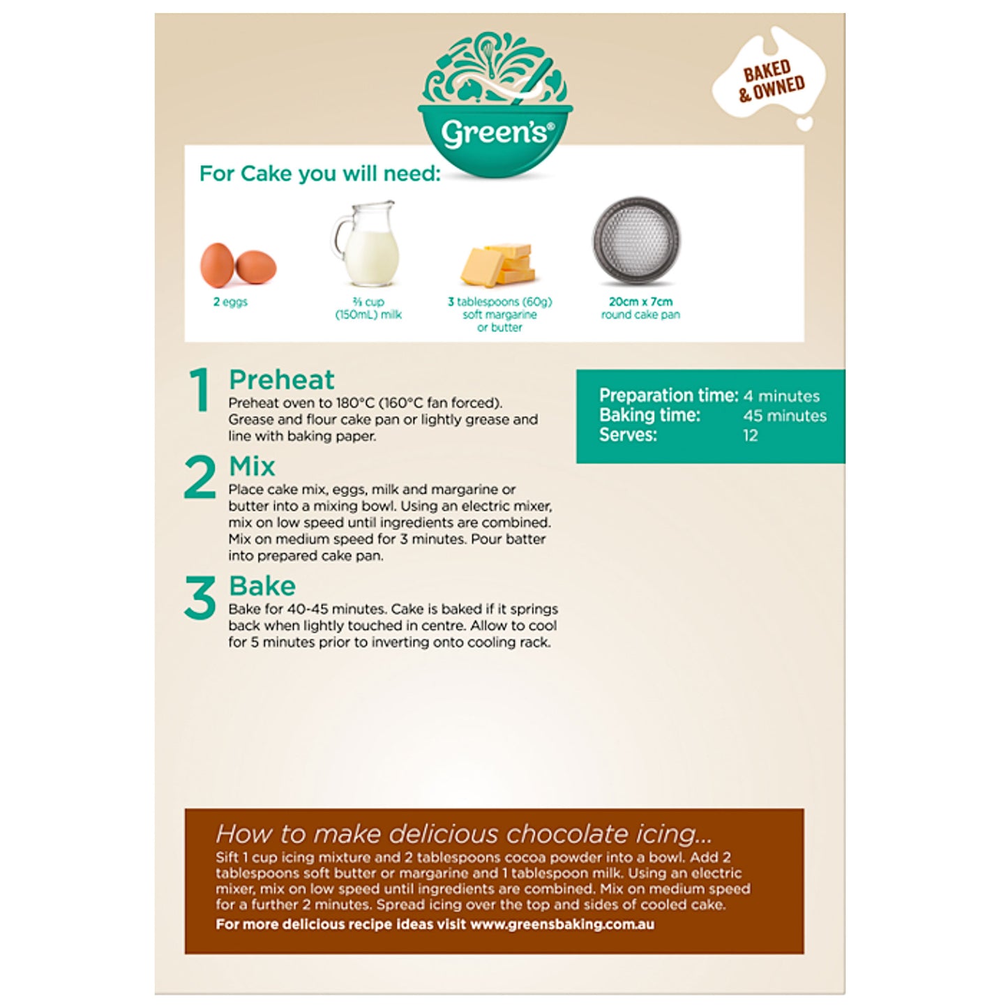 Greens Essentials Chocolate Cake Mix 340