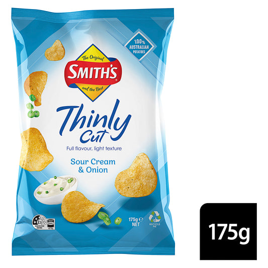 Smith's Thinly Cut Sour Cream & Onion 175g