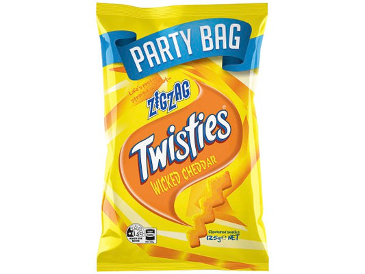 Twisties Zig Zag Cheddar Party Bag 125g