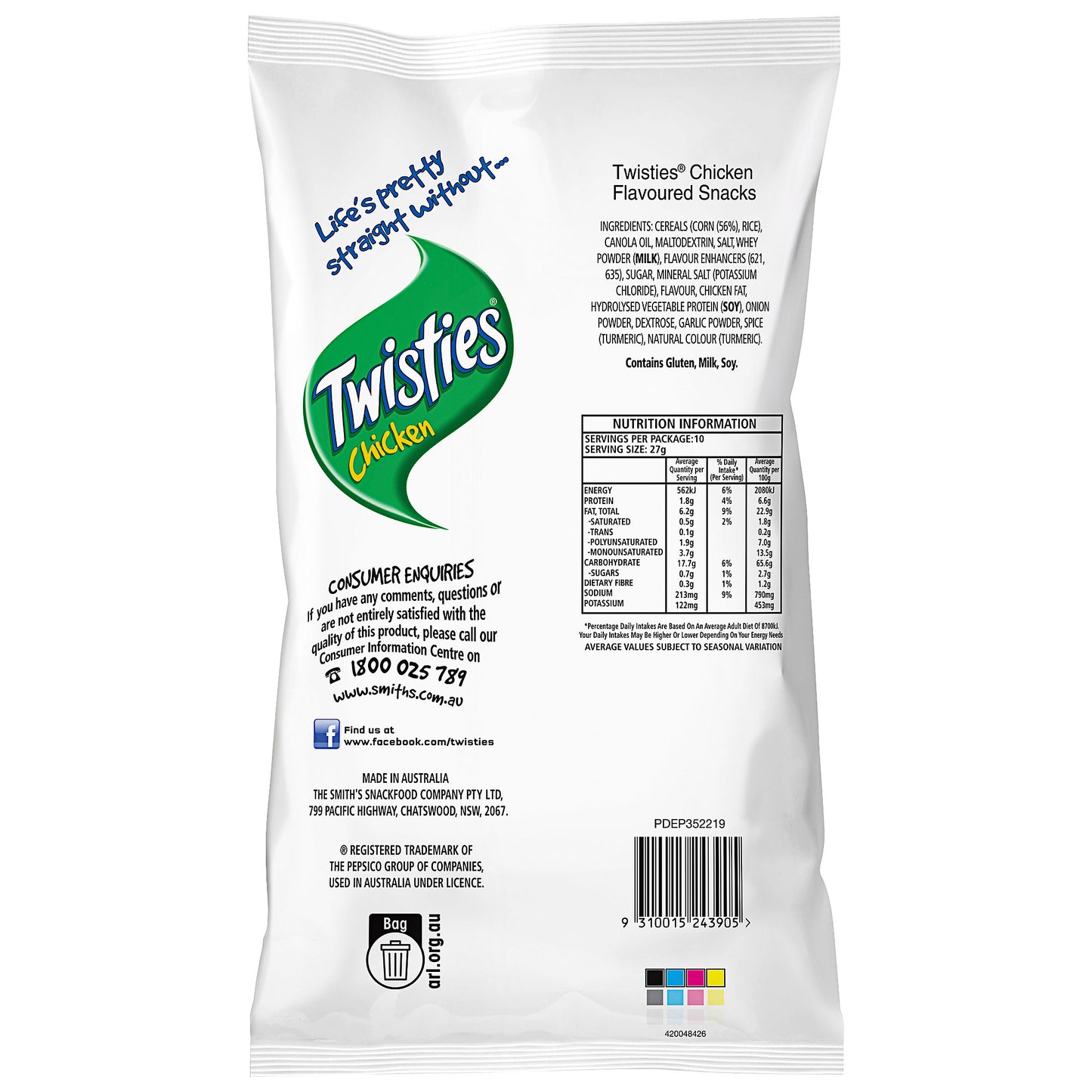 Twisties Chicken Party Bag 270g