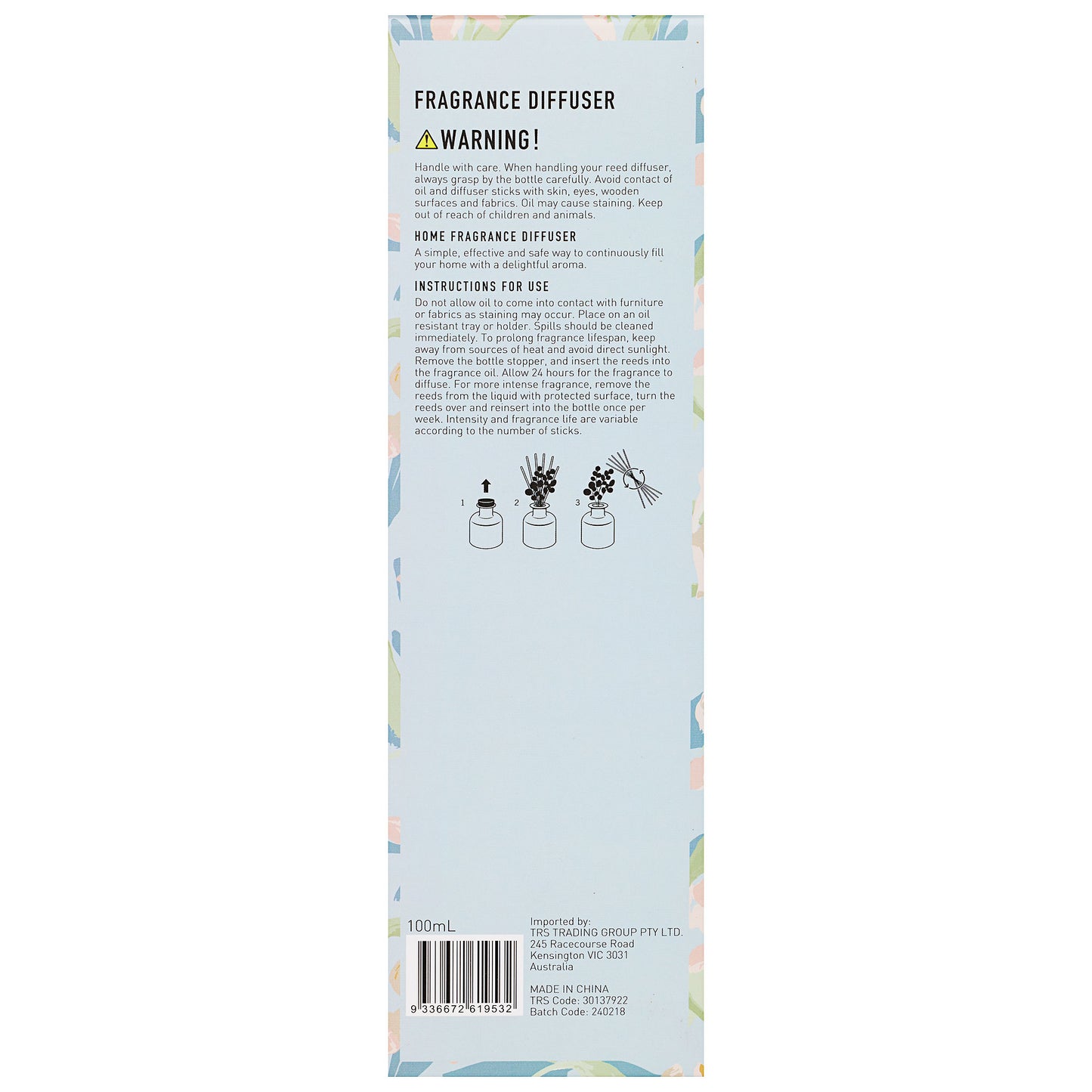 Floral Topper Reed Diffuser 80mL Assorted