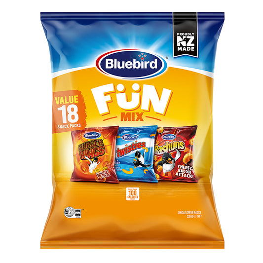 Bluebird Fun Mix Chips 324g 18pk