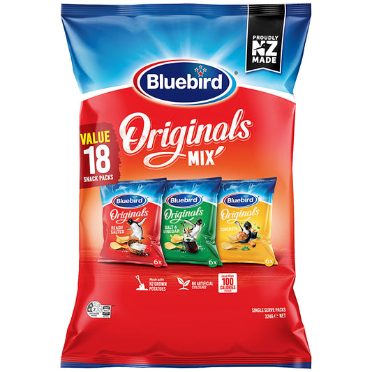 Bluebird Original Mix Chips 324g 18pk
