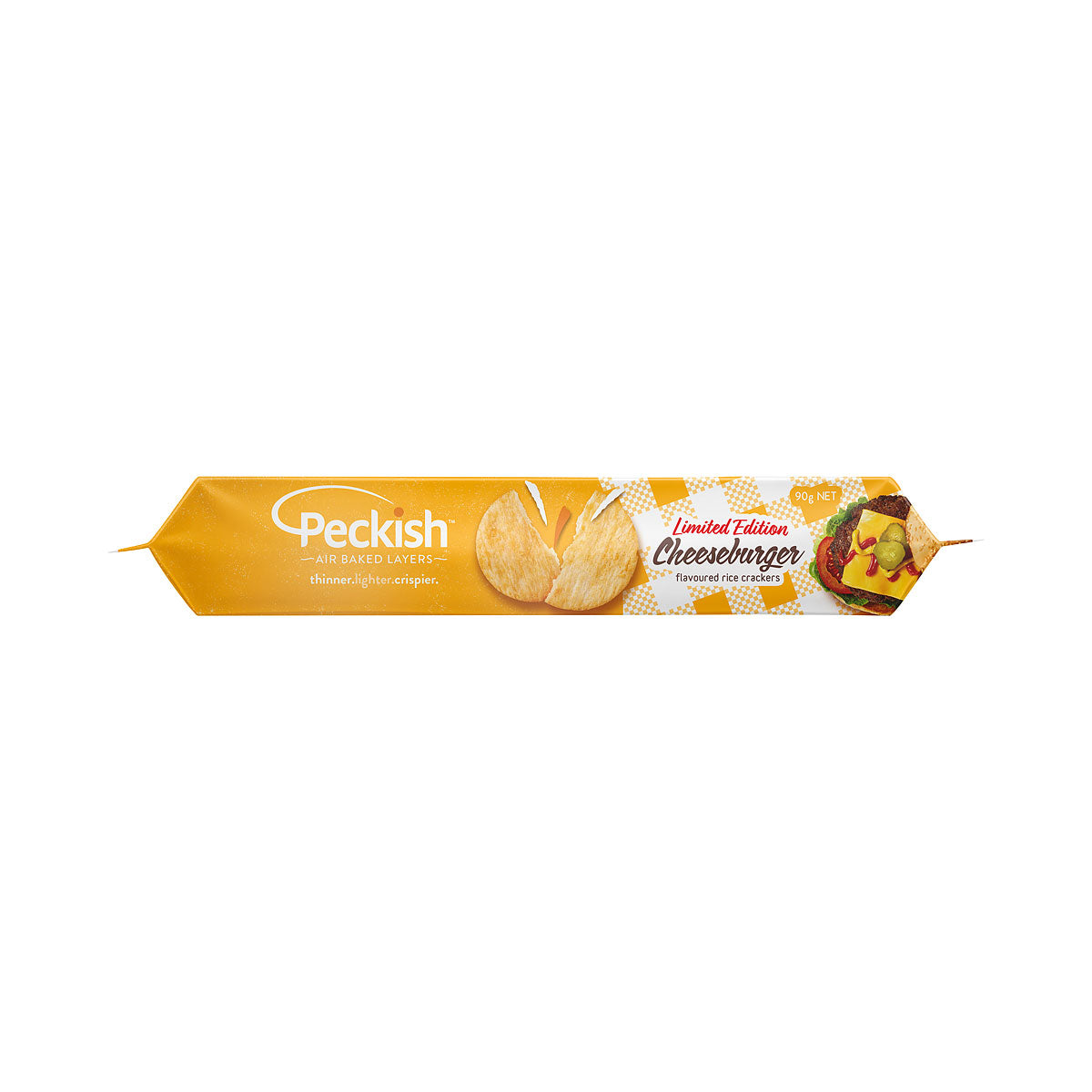 Peckish Rice Crackers Cheeseburger 90g
