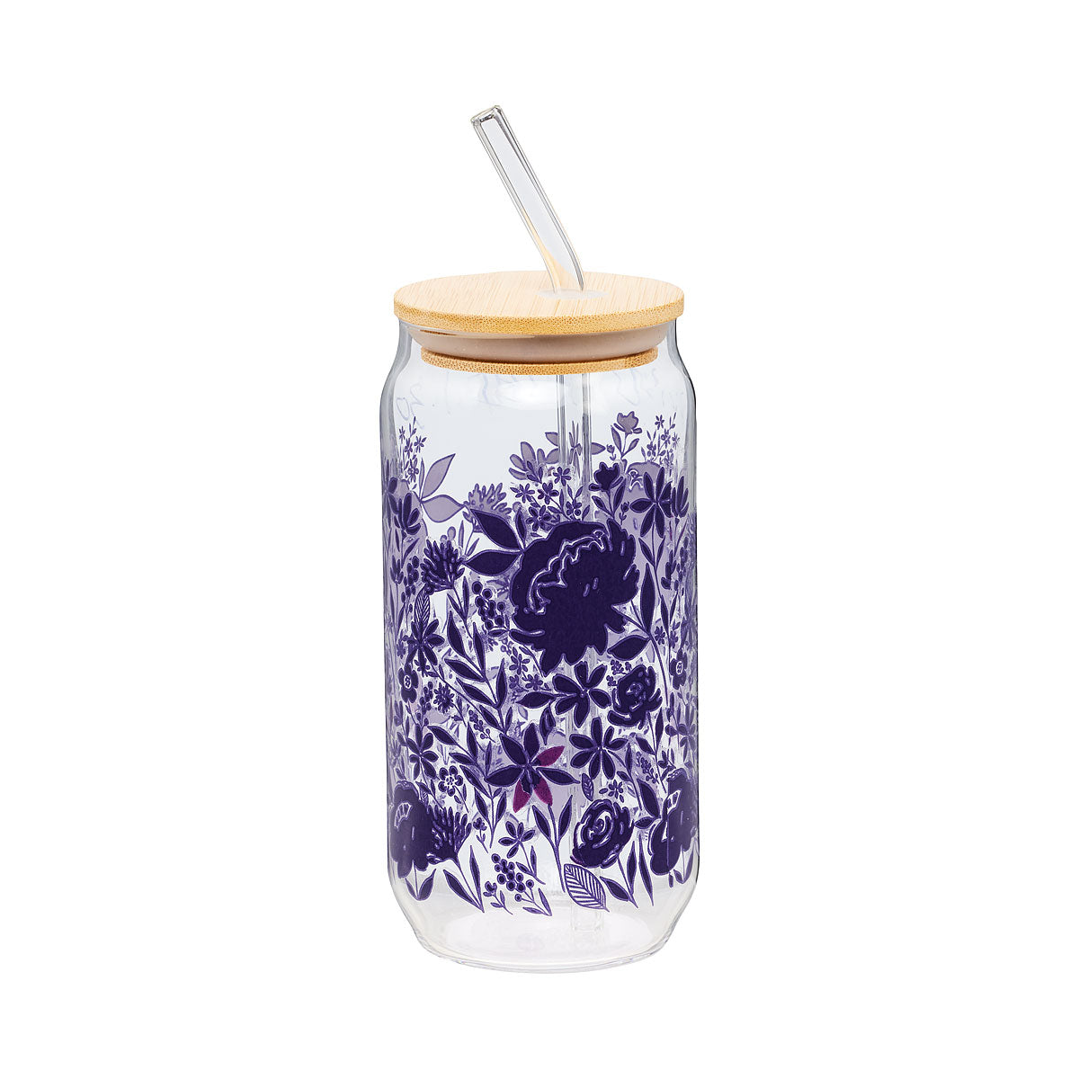Flowers Smoothie Glass 500mL Assorted