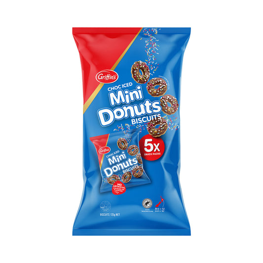 Griffins Donut Minis Biscuits 125g 5PK