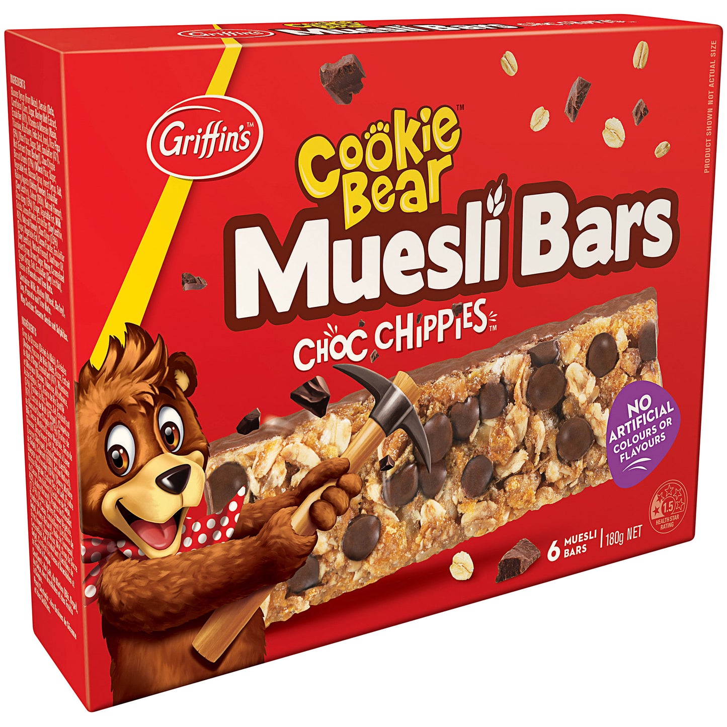 Griffin's Cookie Bear Muesli Bars Choc Chippies 6pk 180g