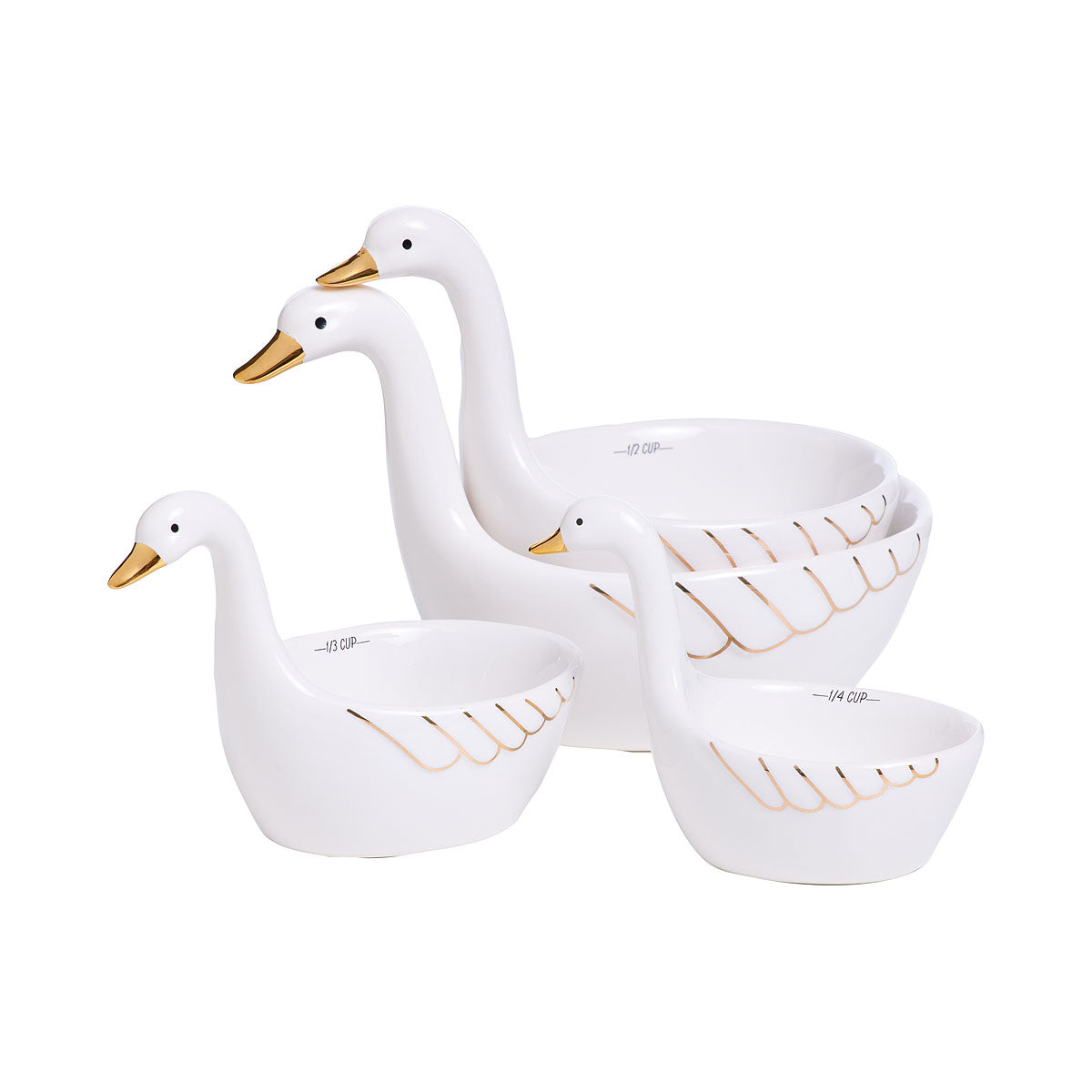 Golden Birds Measuring Cups