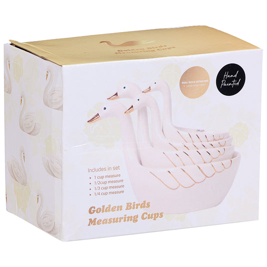 Golden Birds Measuring Cups
