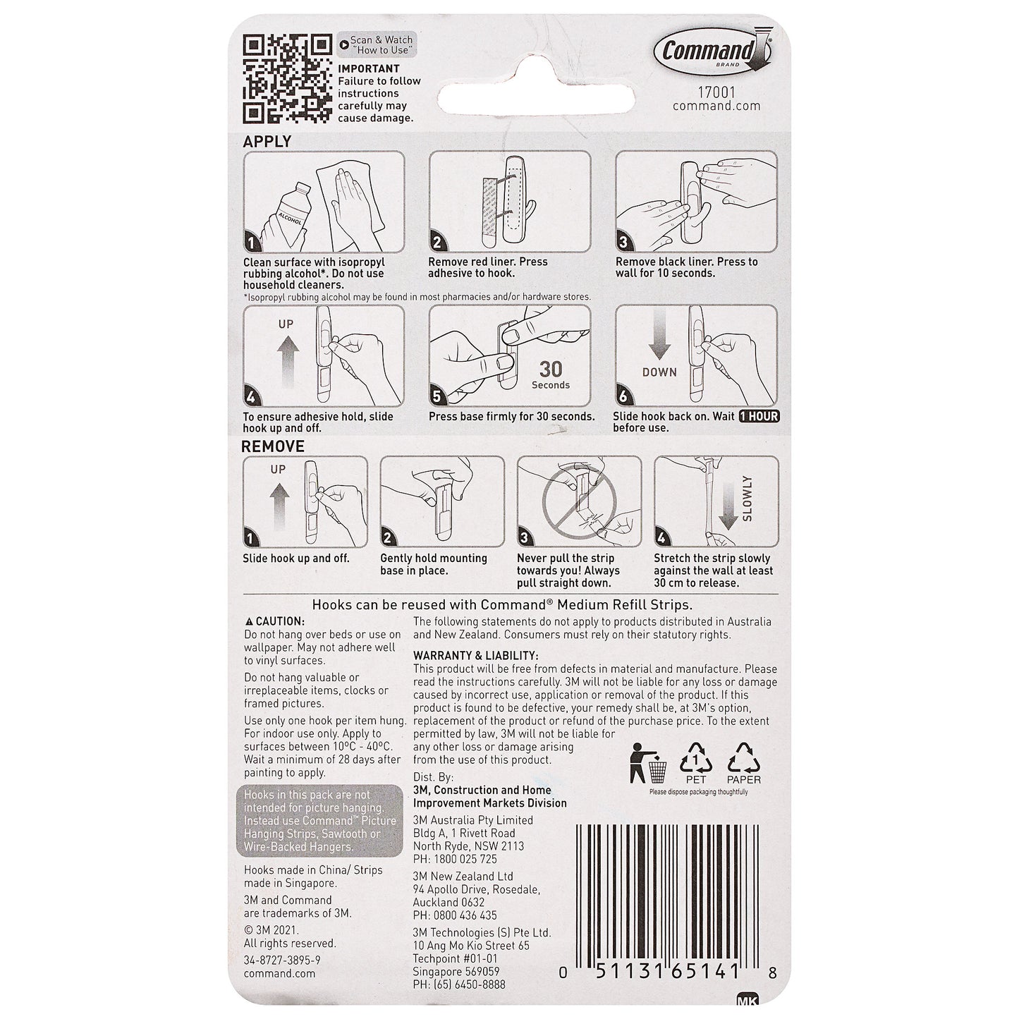 Command Utility Hook Medium 2pk