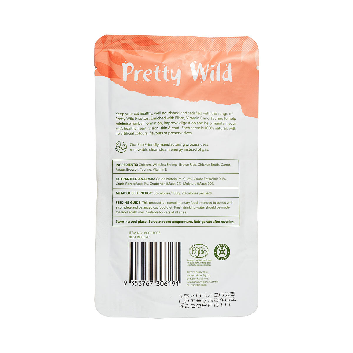 Pretty Wild Cat Food Shrimp Risotto 80g