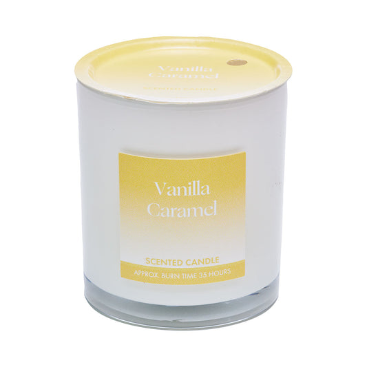 Scented Glass Candle Vanilla Caramel