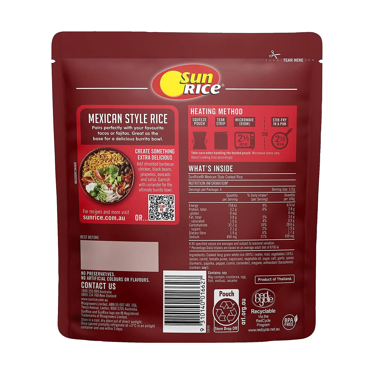 Sunrice Mexican Style Rice 450g