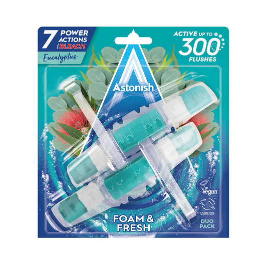 Astonish Cage Foam & Fresh Eucalyptus 2pk