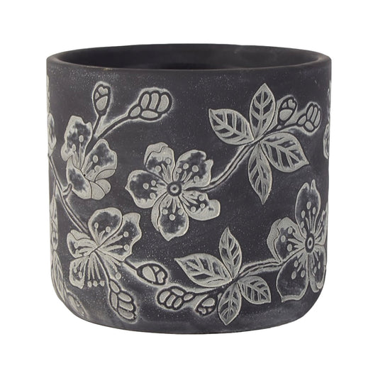 Cement Pot Flower Design Assorted