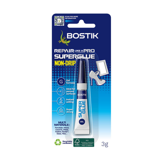 Bostik Super Glue Gel 3g