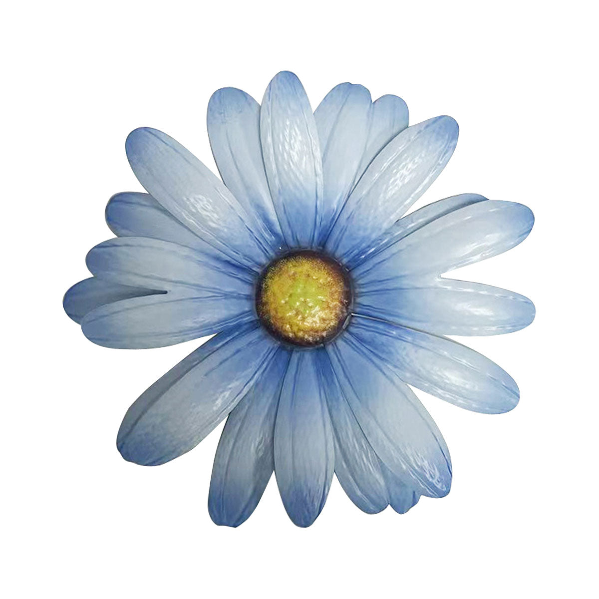 Metal Flower Wall Art White/Blue