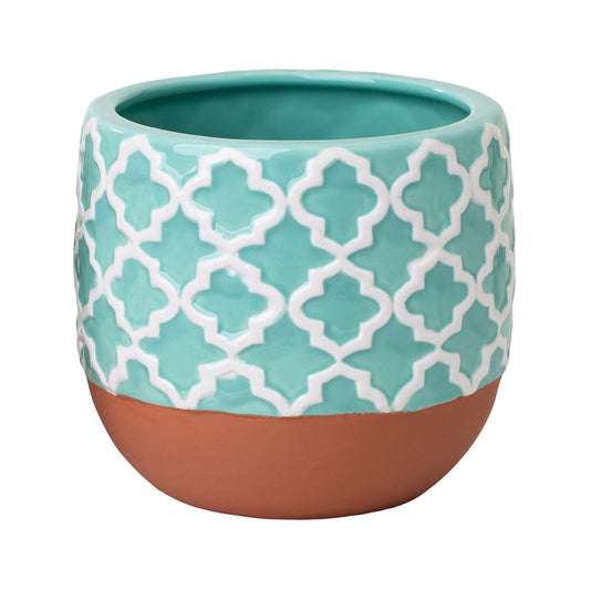 Trellis Patterned Terracotta Pot Assorted