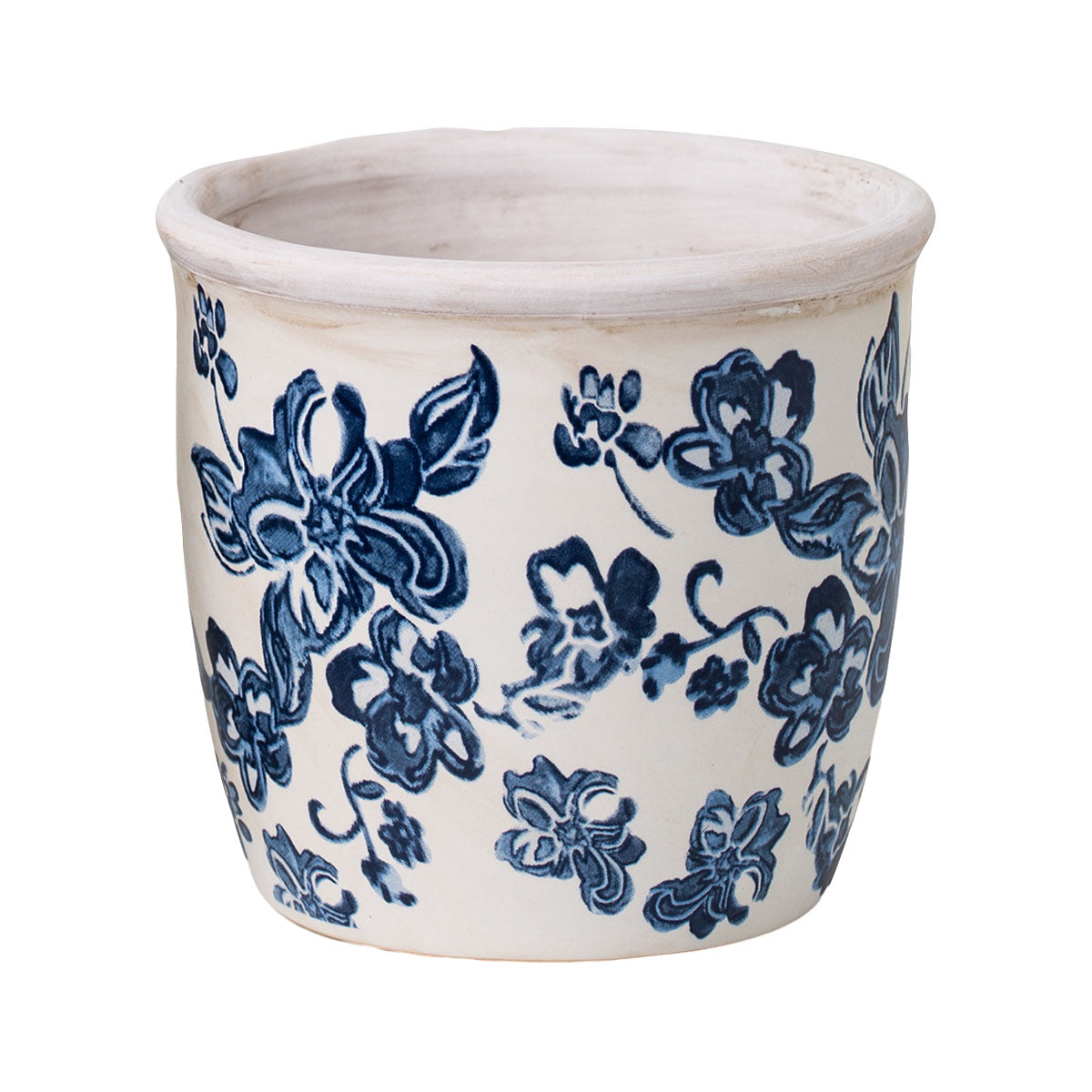 Ceramic Pot White With Floral Assorted
