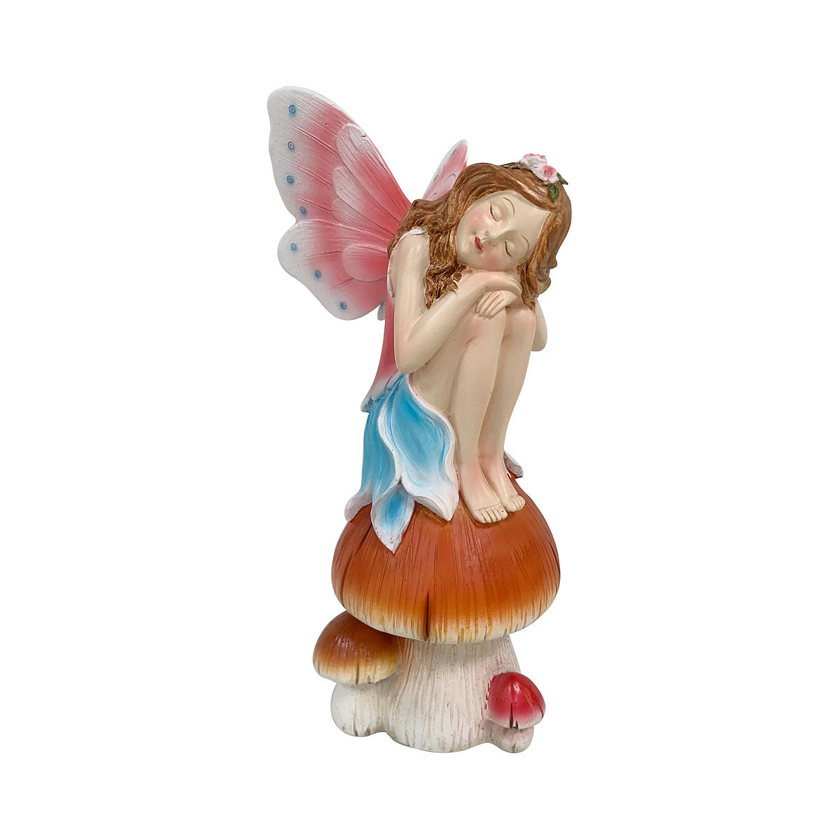 Angel Sitting On A Mushroom Decor