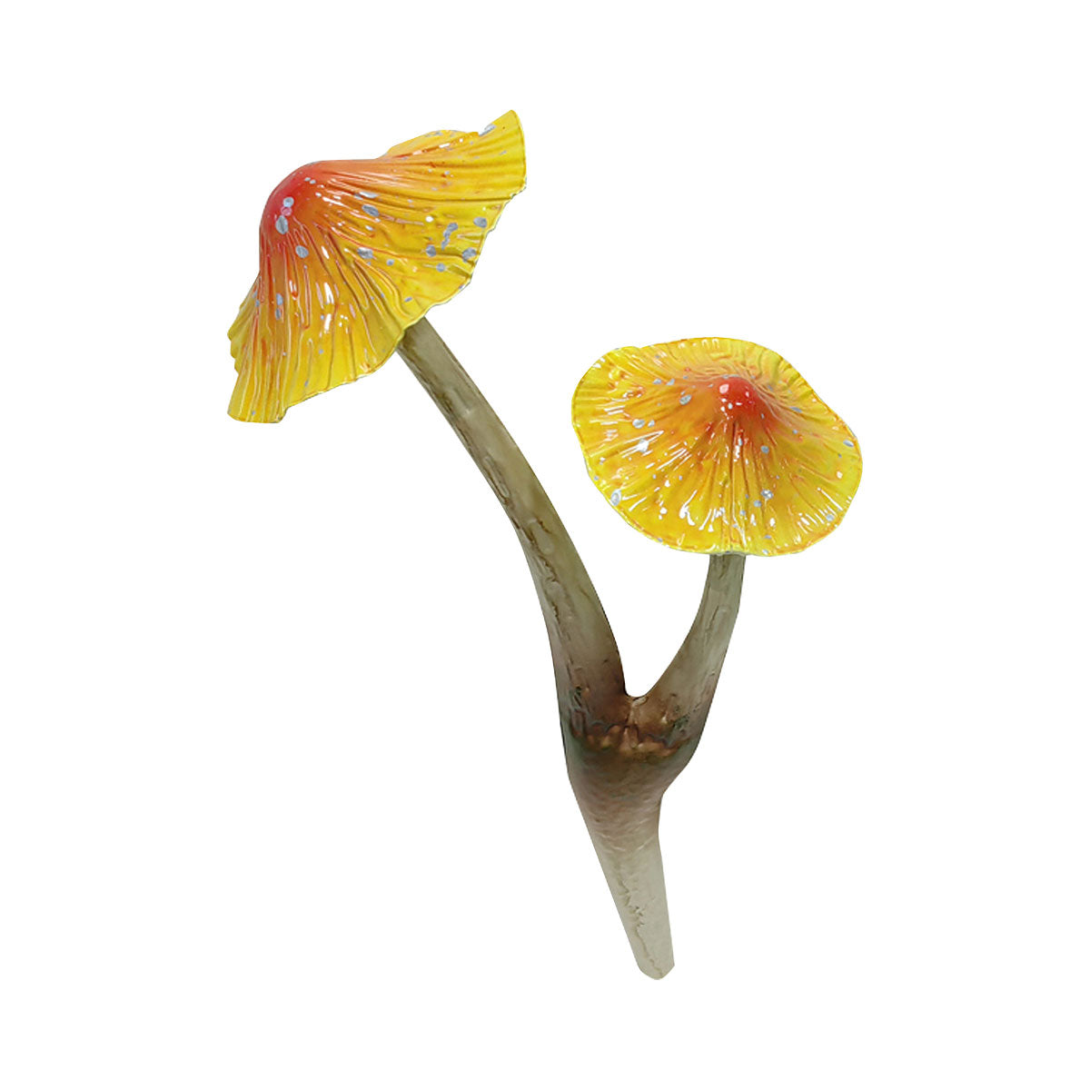 Metal Twin Mushroom Garden Stake Assorted