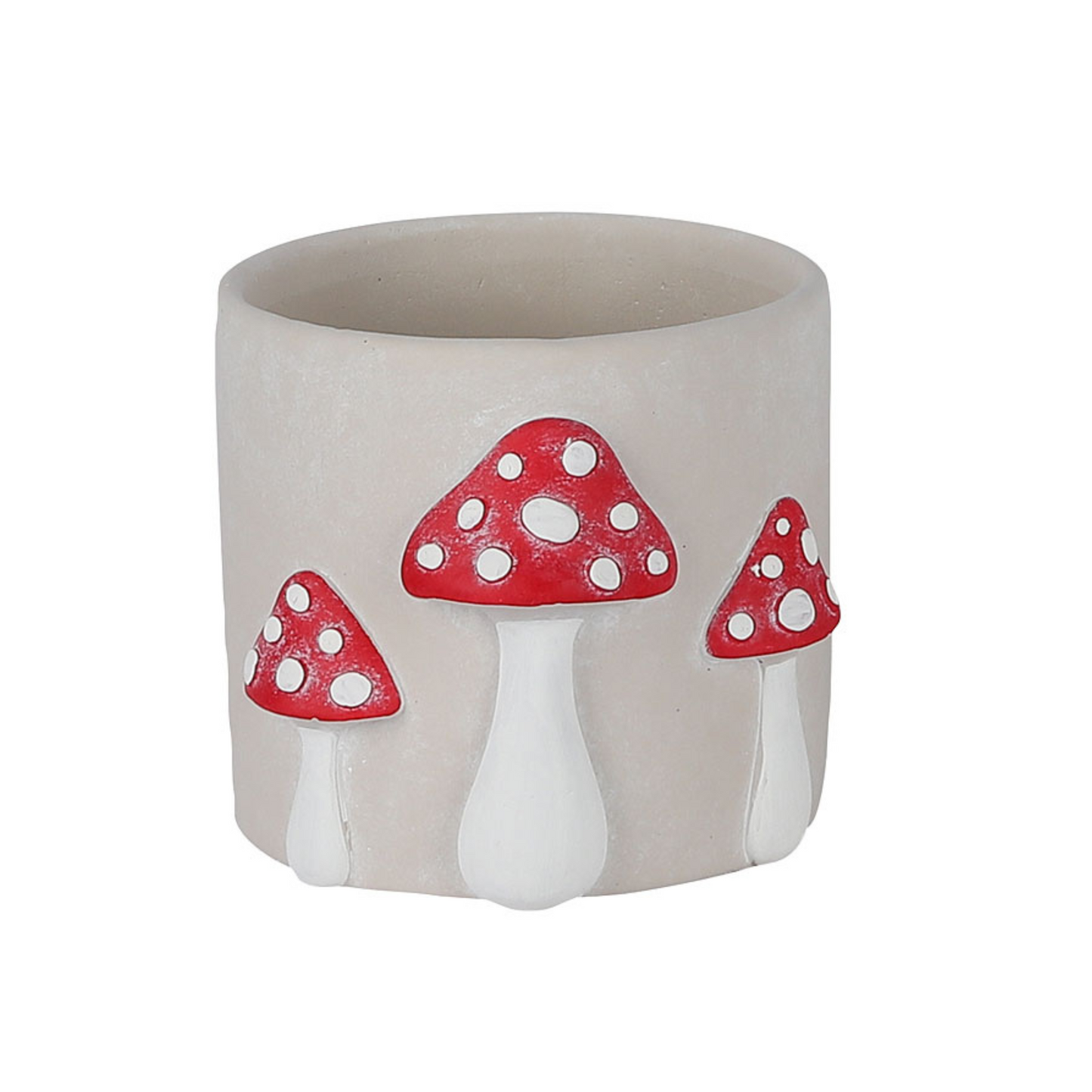 Mushroom Design Cement Pot Large