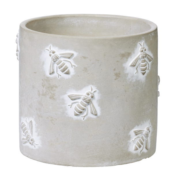 Cement Bee Pattern Pot Small Assorted