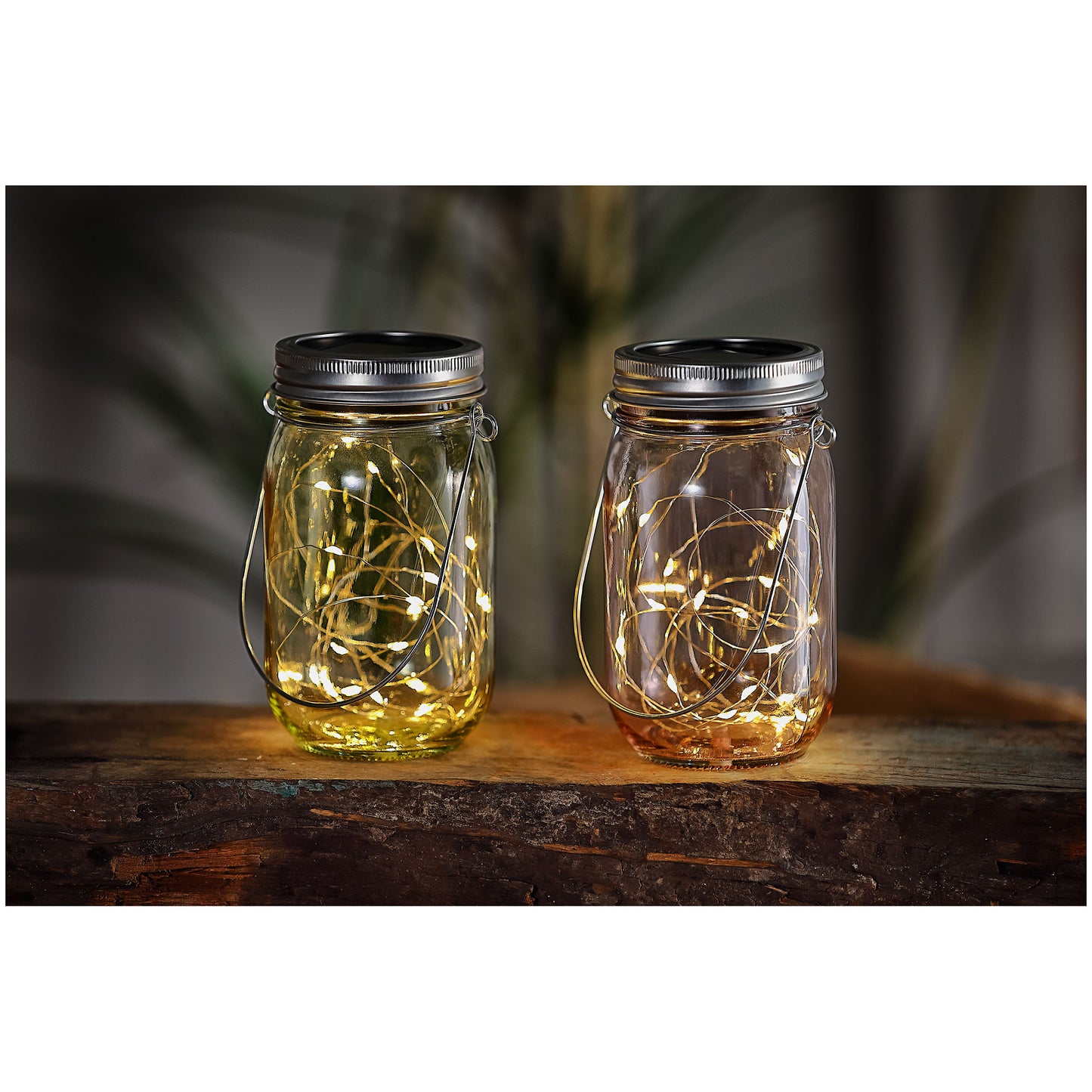 Solar Glass Jar (Mixed Pink & Yellow)