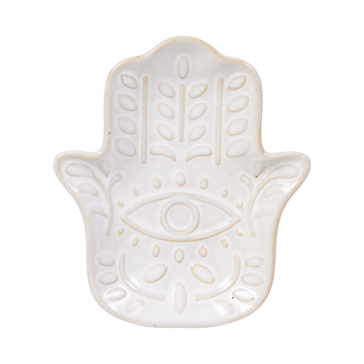 Hand Ornament Off White/Orange