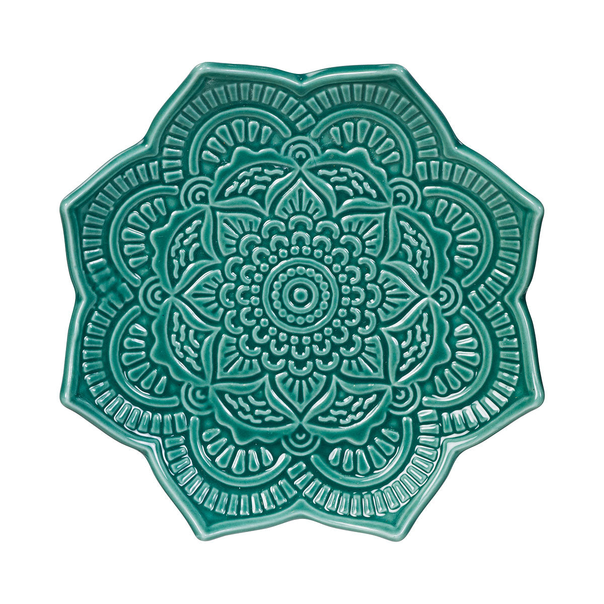 Mandala Trinket Dish Teal/Berry